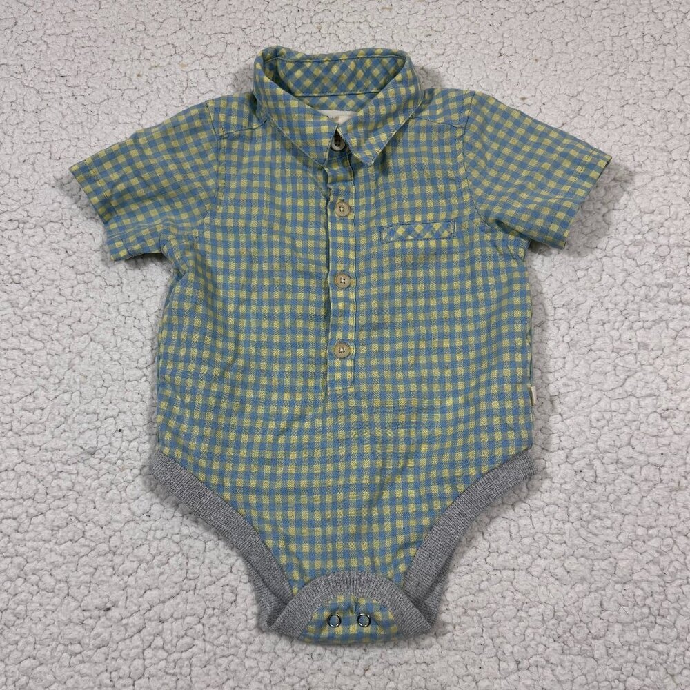 Me & Henry Baby Boys Helford Plaid Bodysuit One Piece Size 12 -18 months